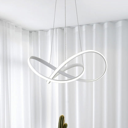 Marceline Twine LED Chandelier in Black & White