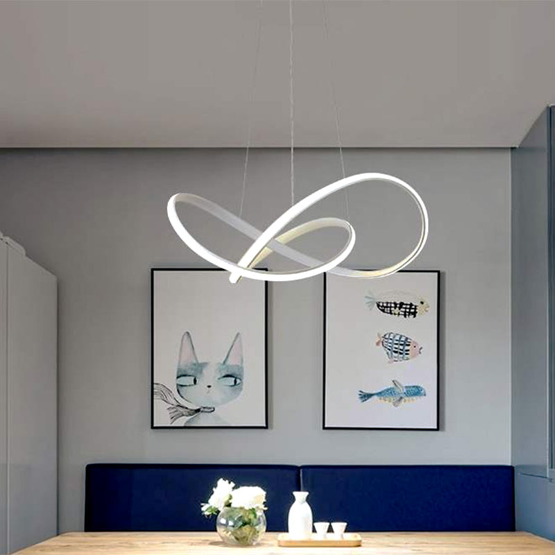 Marceline Twine LED Chandelier in Black & White