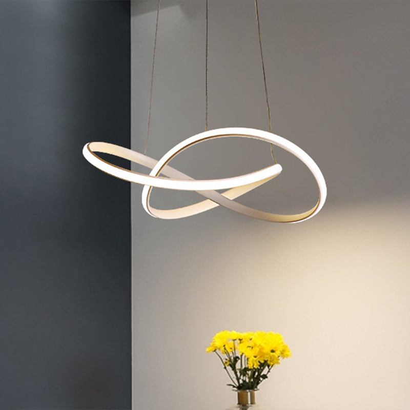 Marceline Twine LED Chandelier in Black & White