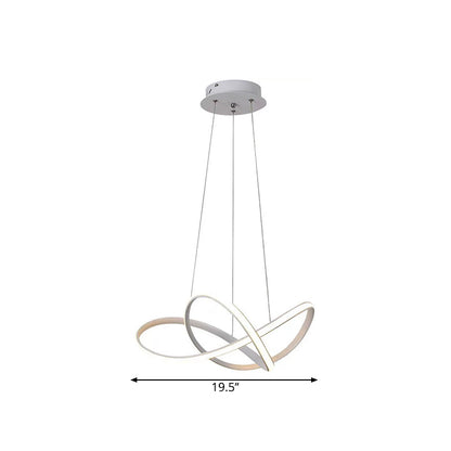 Marceline Twine LED Chandelier in Black & White