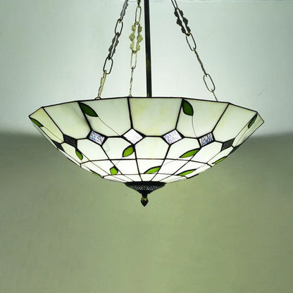 Julienne Retro Stained Glass Bowl Pendant