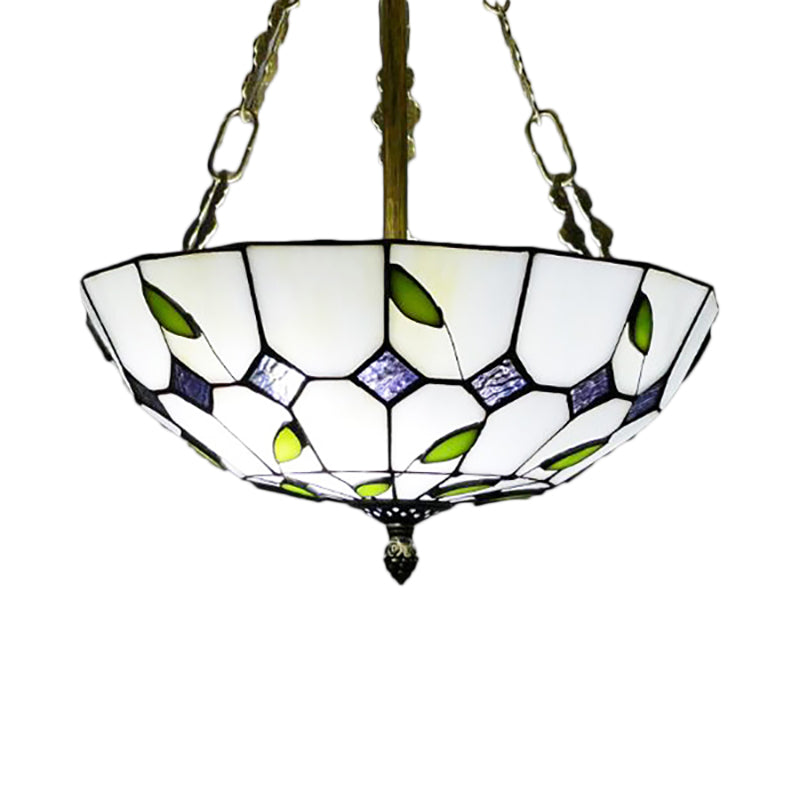 Julienne Retro Stained Glass Bowl Pendant