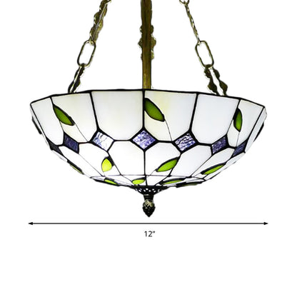 Julienne Retro Stained Glass Bowl Pendant