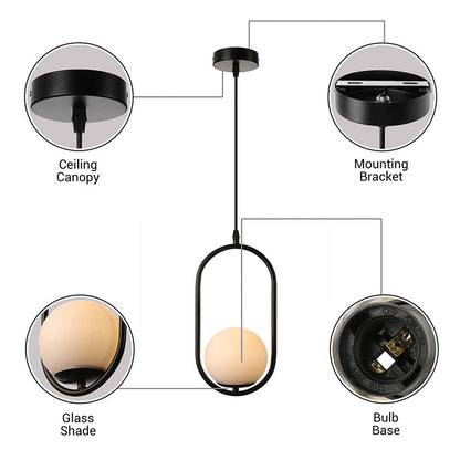 Suspension globe moderne Juliette