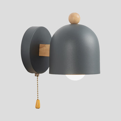 Applique murale à chaîne Clara Nordic Dome Bois gris