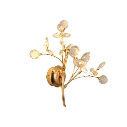 Victoire Gold Crystal Branch Wall Light Sconce