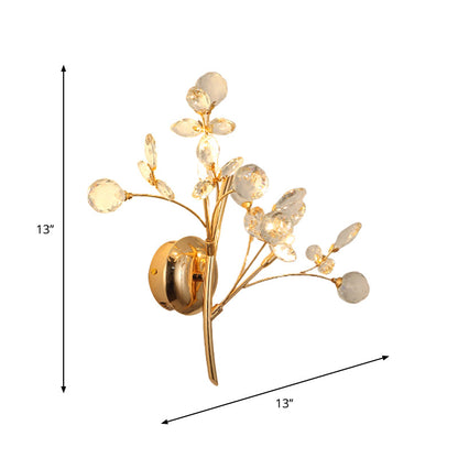 Victoire Gold Crystal Branch Wall Light Sconce