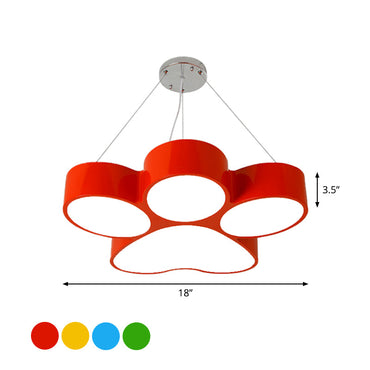 Fleur Dog Claw LED Acrylic Chandelier