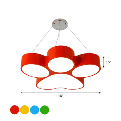 Lustre acrylique LED Fleur Dog Claw