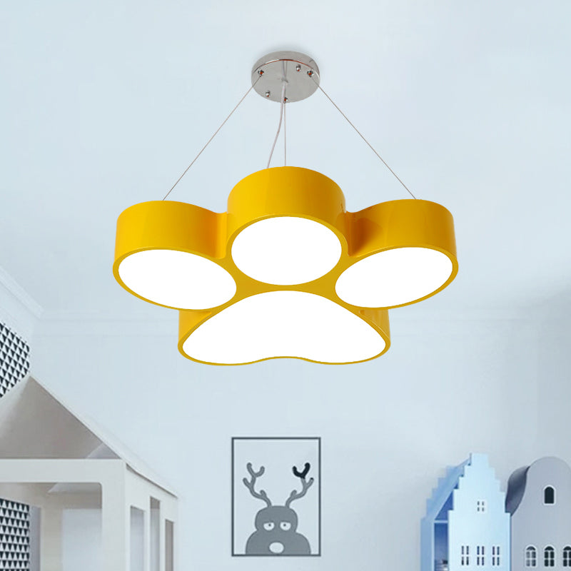 Lustre acrylique LED Fleur Dog Claw