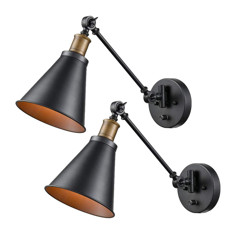 Soline Industrial Horn Wall Reading Lamp