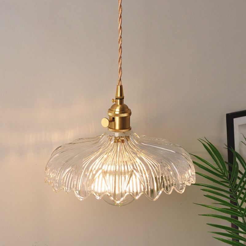 Amélie Prismatic Glass Wall Lamp with Brass Frame and Rotary Switch