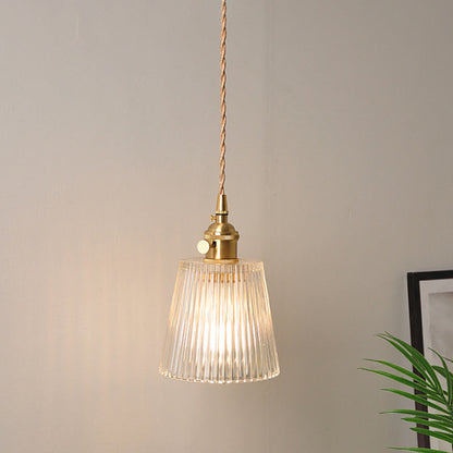 Amélie Prismatic Glass Wall Lamp with Brass Frame and Rotary Switch