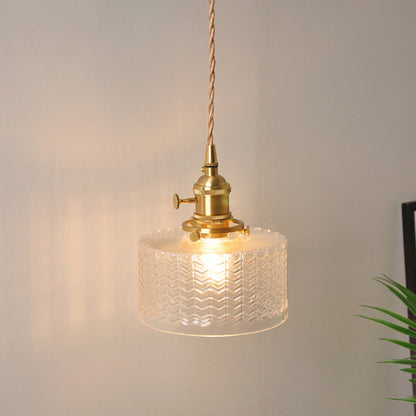 Amélie Prismatic Glass Wall Lamp with Brass Frame and Rotary Switch