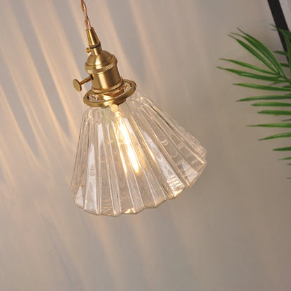 Amélie Prismatic Glass Wall Lamp with Brass Frame and Rotary Switch