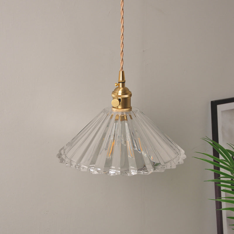 Lucienne Prismatic Glass Brass Bedside Wall Lamp