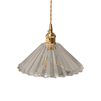 Amélie Prismatic Glass Wall Lamp with Brass Frame and Rotary Switch