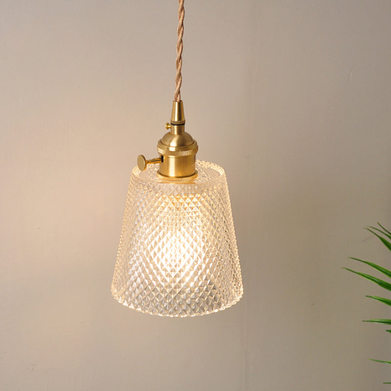 Lucienne Prismatic Glass Brass Bedside Wall Lamp
