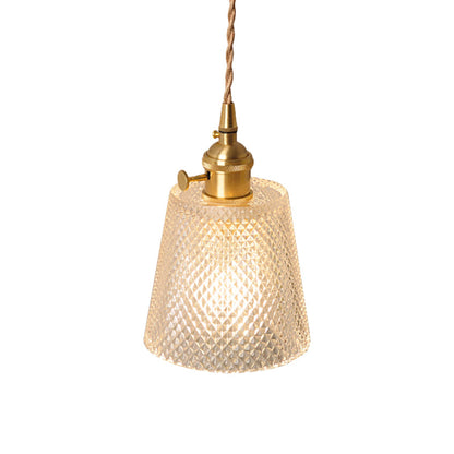 Lucienne Prismatic Glass Brass Bedside Wall Lamp