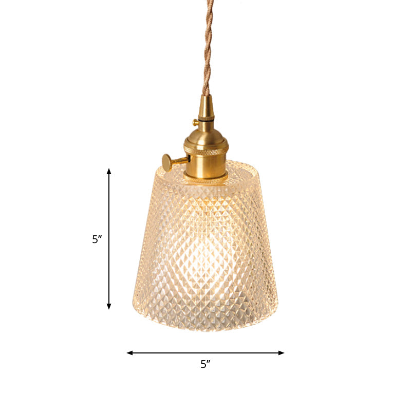 Lucienne Prismatic Glass Brass Bedside Wall Lamp