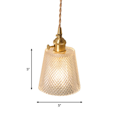 Lucienne Prismatic Glass Brass Bedside Wall Lamp