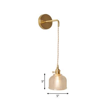Lucienne Prismatic Glass Brass Bedside Wall Lamp