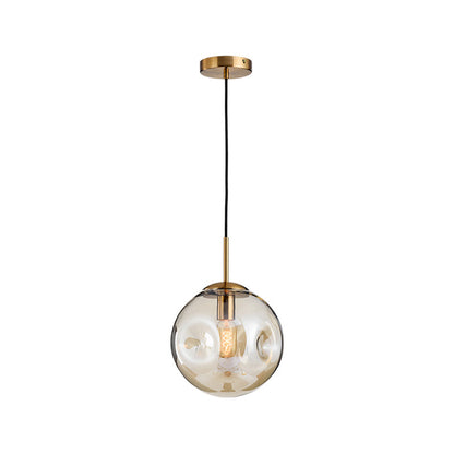 Thérèse Modern Dimpled Sphere Glass Pendant Light