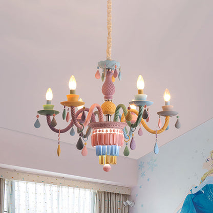 Lustre Camille Gouttes Multicolores pour Chambre d'Enfant