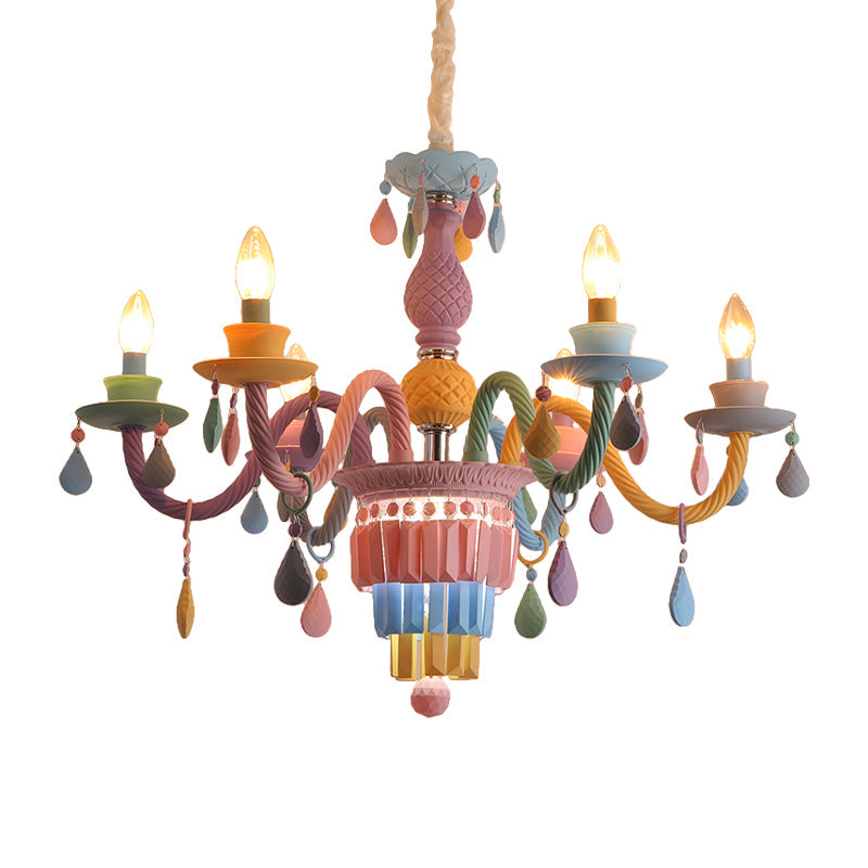 Lustre Camille Gouttes Multicolores pour Chambre d'Enfant