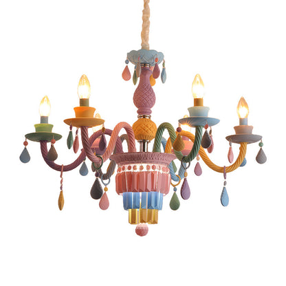 Lustre Camille Gouttes Multicolores pour Chambre d'Enfant