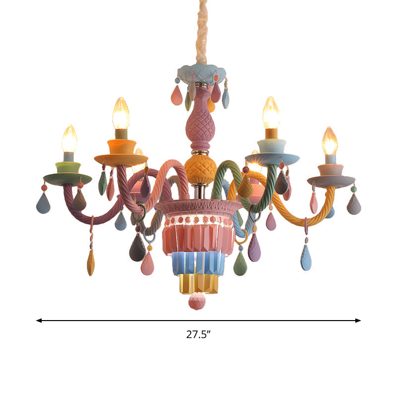 Lustre Camille Gouttes Multicolores pour Chambre d'Enfant