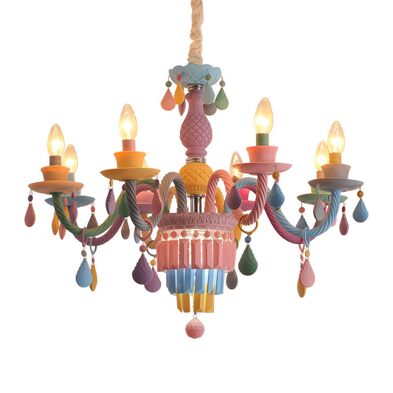 Lustre Camille Gouttes Multicolores pour Chambre d'Enfant
