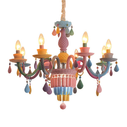 Lustre Camille Gouttes Multicolores pour Chambre d'Enfant