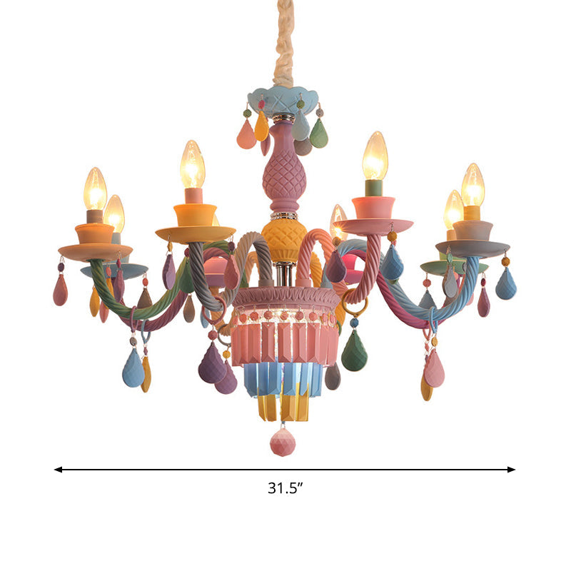 Lustre Camille Gouttes Multicolores pour Chambre d'Enfant