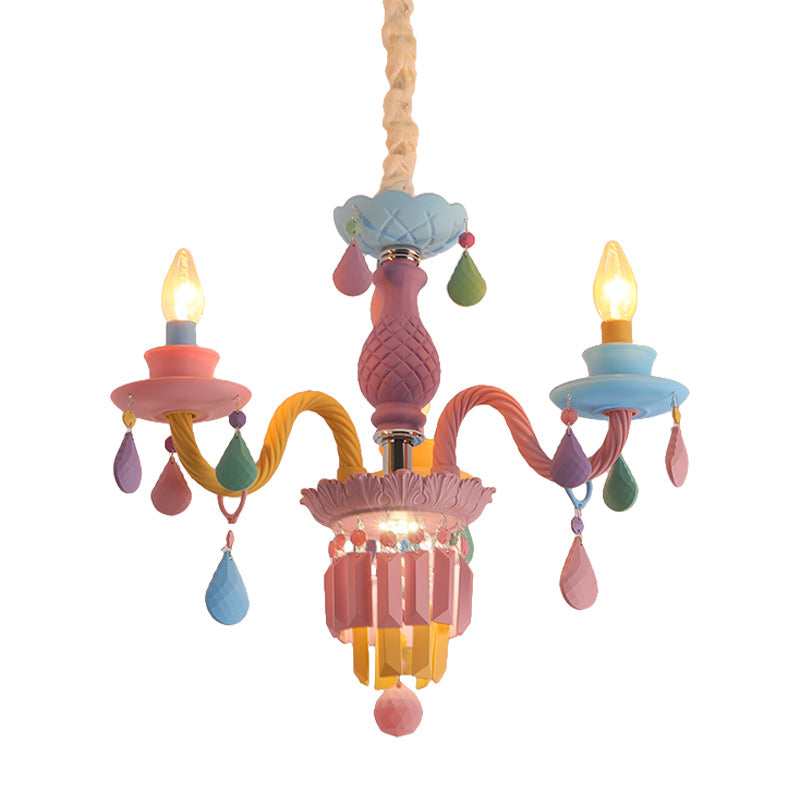Lustre Camille Gouttes Multicolores pour Chambre d'Enfant