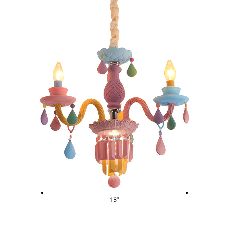 Lustre Camille Gouttes Multicolores pour Chambre d'Enfant