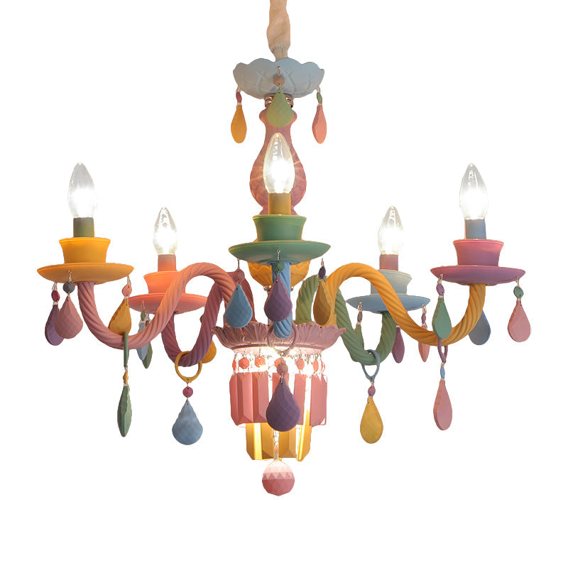 Lustre Camille Gouttes Multicolores pour Chambre d'Enfant