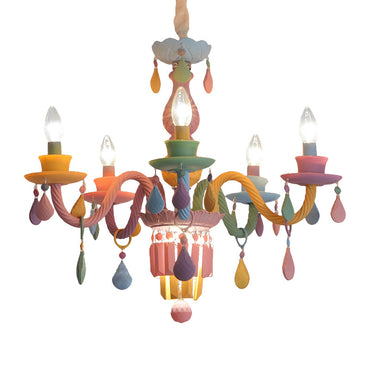 Lustre Camille Gouttes Multicolores pour Chambre d'Enfant