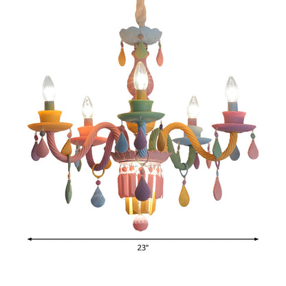 Lustre Camille Gouttes Multicolores pour Chambre d'Enfant