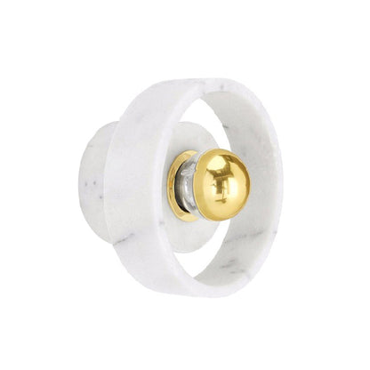 Anaïs White Gold Marble Circle Wall Light Sconce