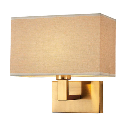 Applique murale en tissu Madeleine Cuboid avec bras noir/doré