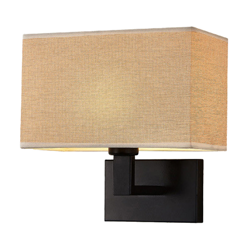 Applique murale en tissu Madeleine Cuboid avec bras noir/doré