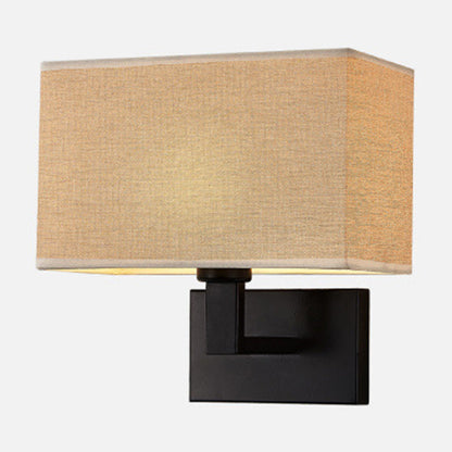 Applique murale en tissu Madeleine Cuboid avec bras noir/doré