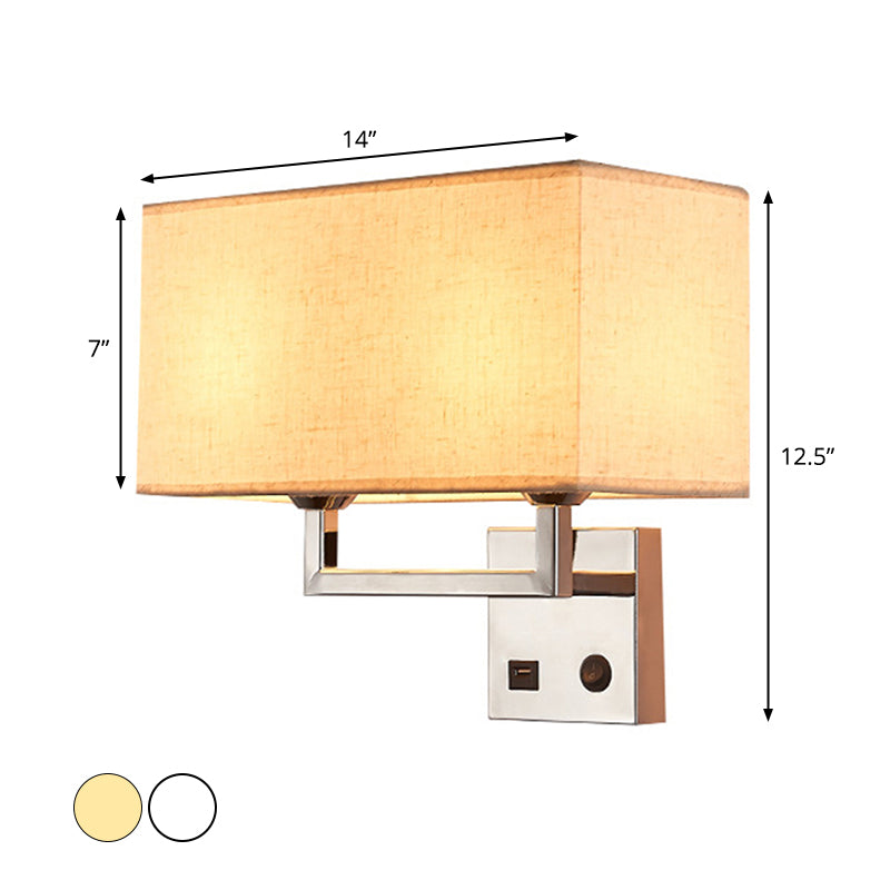 Margaux Cuboidal Fabric Wall Light Sconce