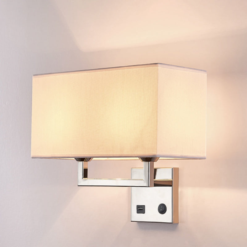 Margaux Cuboidal Fabric Wall Light Sconce