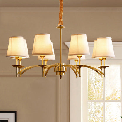 Geneviève Gold Fabric Chandelier