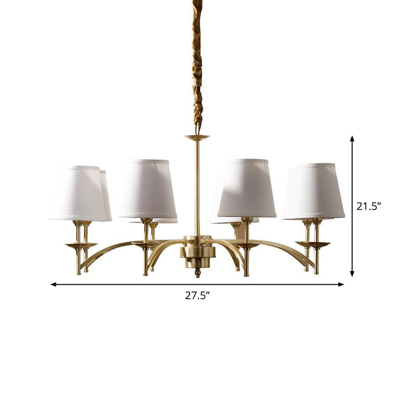 Geneviève Gold Fabric Chandelier