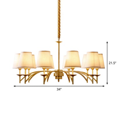 Geneviève Gold Fabric Chandelier