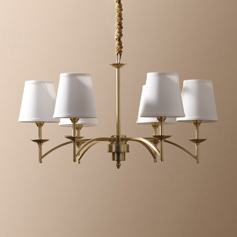Geneviève Gold Fabric Chandelier