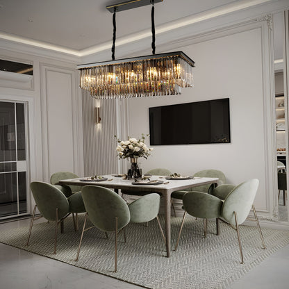 Florence Cascading Grey Crystal Royal Chandelier